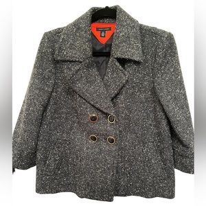 Tommy Hilfiger Wool Blend Tweed Cropped Jacket